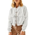 thumbnail image 1 of Chaqueta de Mujer para Otoño/Invierno, Larga, Cuello Alto, con Bolsillo Lateral. Gris XL, 1 of 8