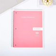 thumbnail image 4 of FENGGHAO College Ruled Notebook Pink 1 Subject Wirebound Journal with Dividers Hardcover Perforated Lined Paper Office Notepad 100 Pages, 4 of 9