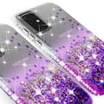 thumbnail image 4 of Compatible for Samsung Galaxy S20 Plus Case, with [Tempered Glass Screen Protector] SOGA Diamond Liquid Quicksand Cover Cute Girl Women Phone Case - Clear / Purple, 4 of 5