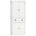 thumbnail image 1 of HOMCOM Kitchen Pantry, Freestanding Buffet Cabinet with 4 Doors, White, 1 of 10