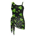 thumbnail image 6 of Whosucclay Heart-Shaped Clover Pattern Girls' Cover Up One Piece Swimsuit, Removable Pads Stretch Girls One Piece Swimsuit for Vacation, 11-12 Years Old, 6 of 10