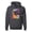 Charcoal, variant on Funny Neon Pug | Dean Russo Art Animal Lover Unisex Hoodie Sweatshirt, Brown, Medium