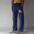 thumbnail image 2 of FAIWAD Mens Loose Straight Legs Pant Elastic Waist Lightweight Breathable Vacation Pants, 2 of 4
