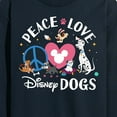 thumbnail image 3 of Disney Classics - Cats & Dogs - Peace Love Disney Dogs - Men's Long Sleeve T-Shirt, 3 of 5