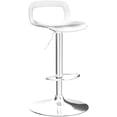 thumbnail image 4 of thksbought Bar Stools Set of 6, Adjustable Plastic Swivel Barstools, Modern Counter Stools with Open-Back and Footrest, Counter Height Barstools for Bar, Kitchen and Dining Room(Matte White), 4 of 18