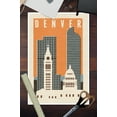 thumbnail image 2 of Denver, Colorado, Woodblock (12x18 Wall Art Poster, Room Decor), 2 of 3