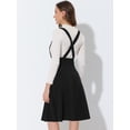 thumbnail image 4 of Vestido Allegra K cintura alta para mujer con tirantes midi acampanada Negro XL, 4 of 5