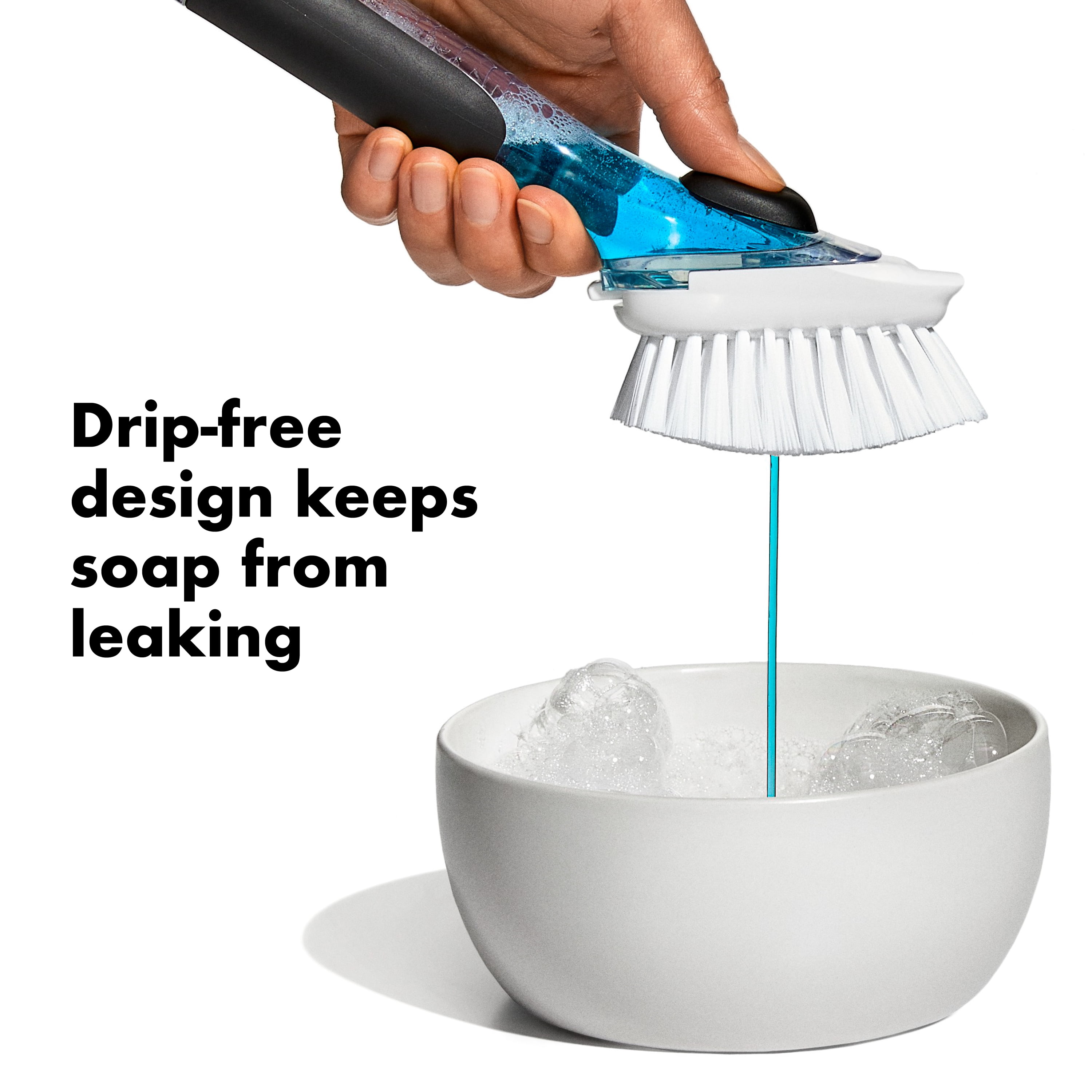 (2 pack) OXO Soap Dispensing Dish Brush with Storage Set