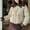 White, variant on Women's Winter Puffer Quilted Jacket Long Sleeve Zip Warm Short Coats Faux Shearing Moto Bomber Jacket Sherpa-Lined Coat Lapel Collar Soft Jacket with Pockets