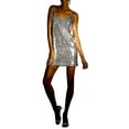 thumbnail image 2 of DARING DIVA Halloween Costume Glitter Sequin Spaghetti Strap Dress XL Multicolor, 2 of 7
