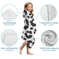 thumbnail image 7 of White and Black Of Leopard Print Hooded Bath Towel，50"x30" for Ages 3 To 12 Kids, Quick Dry Lightweight Soft Microfiber Hood Beach Towel Cover Up for Kids, 7 of 7
