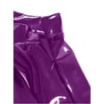 thumbnail image 6 of YIZYIF Womens Glossy Patent Leather Flared Miniskirt Invisible Zipper A-Line Mini Skirt Purple XL, 6 of 6