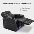 thumbnail image 4 of MCombo Power Recliner Chair with Adjustable Headrest, Home Theater Seating with USB Port, LED Light & Armrest Storage, Electric Reclining Chair for Living Room HTS400, 4 of 10
