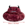 thumbnail image 2 of Tvtnvo Pet Donut Bed Indoor Dog House Pet Tent Self Warming Plush Round Nest with Raised Bolster Neck Support Washable Nonslip Bottom for Small Dogs and Pets Indoor Use Red 19.7 in, 2 of 5