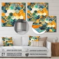 thumbnail image 4 of Designart "Chromatic Hexa Mirage III" Abstract Shapes Metal Wall Decor, 4 of 5