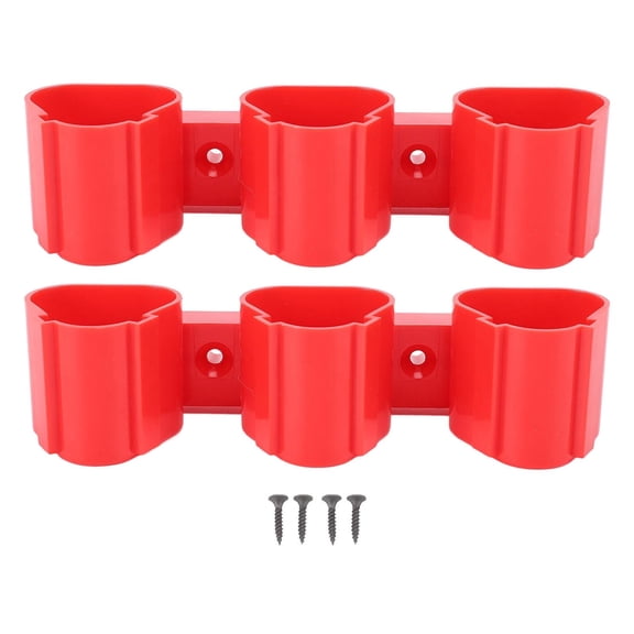 BIMZUC 2-Pack Milwaukee M12 12V Battery Holders with 3 Slots Each, Wall-Mount Storage Rack, ABS Durable, Includes Screws