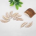 thumbnail image 4 of 50 Uds. Adornos de plumas tallados en madera Artesanías hechas a mano conjunto de accesorios DIY, 4 of 8
