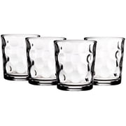 Palais Glassware Cercle Collection; High Quality Clear Glass Set with Circle Design (Set of 4 - 13 Oz DOF, Clear)