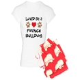 thumbnail image 1 of CafePress - Loved By A French Bulldog - Women's Light Pajamas, 1 of 1
