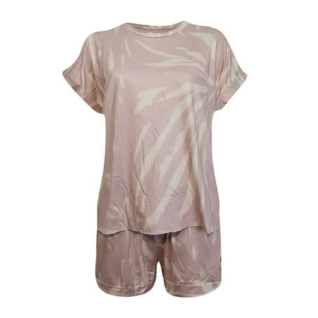 

Inkach Womens Pajamas Short-Sleeve Loungewear Set