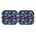 thumbnail image 3 of Uemuo Cartoon Dinosaur Printed 2 PCS Car Windshield Sun Shade, Auto Sun Heat and UV Rays Blocker, Foldable Automotive Front Window Sunshade Protector, 3 of 7
