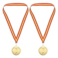 thumbnail image 1 of Unique Bargains 3' Gold Table Tennis Medals, 2Pcs Table Tennis Award Medals for Sports Events, 1 of 5