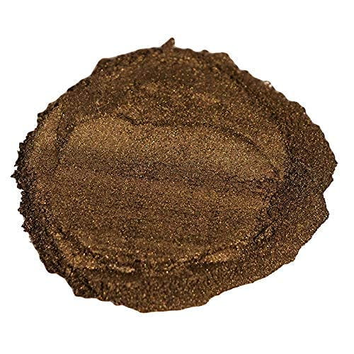 Encimeras de revestimiento de piedra Polvo metálico de bronce oscuro (PolyColor) - Polvo de mica para kits de resina epoxi Vasos de resina de fundición Tintes de joyería y artes y manualidades. (Polvo