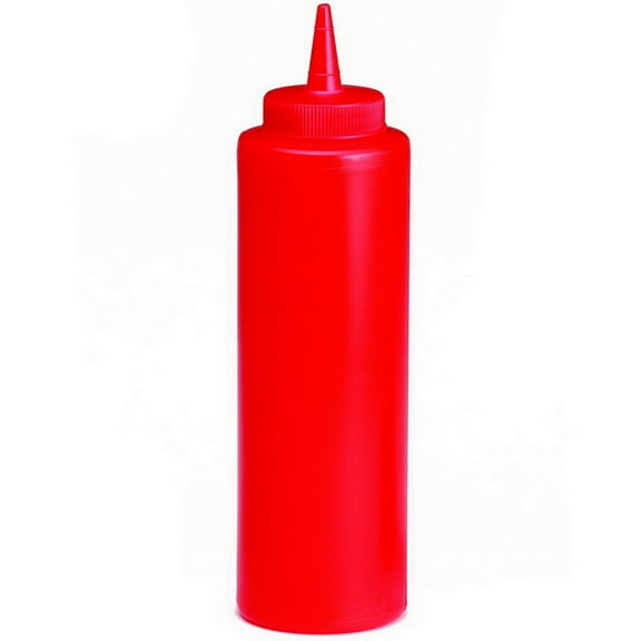 (Price/Case)Tablecraft 12 Ounce Red Dispenser Squeeze Bottle 12 Per Pack - 1 Per Case