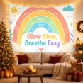 thumbnail image 3 of Glow Slow Rainbow Scene with Sun Cloud and Heart, Calming Illustration for Kids, Mindfulness Wall Decor, Back to School Gift, Tapestry Wall Hanging for Classroom and Playroom, 3 of 7