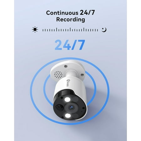 Swann - 4K PoE Add On Bullet Camera w/Dual LED Spotlights, Color Night Vision, & Free Face Recognition - White