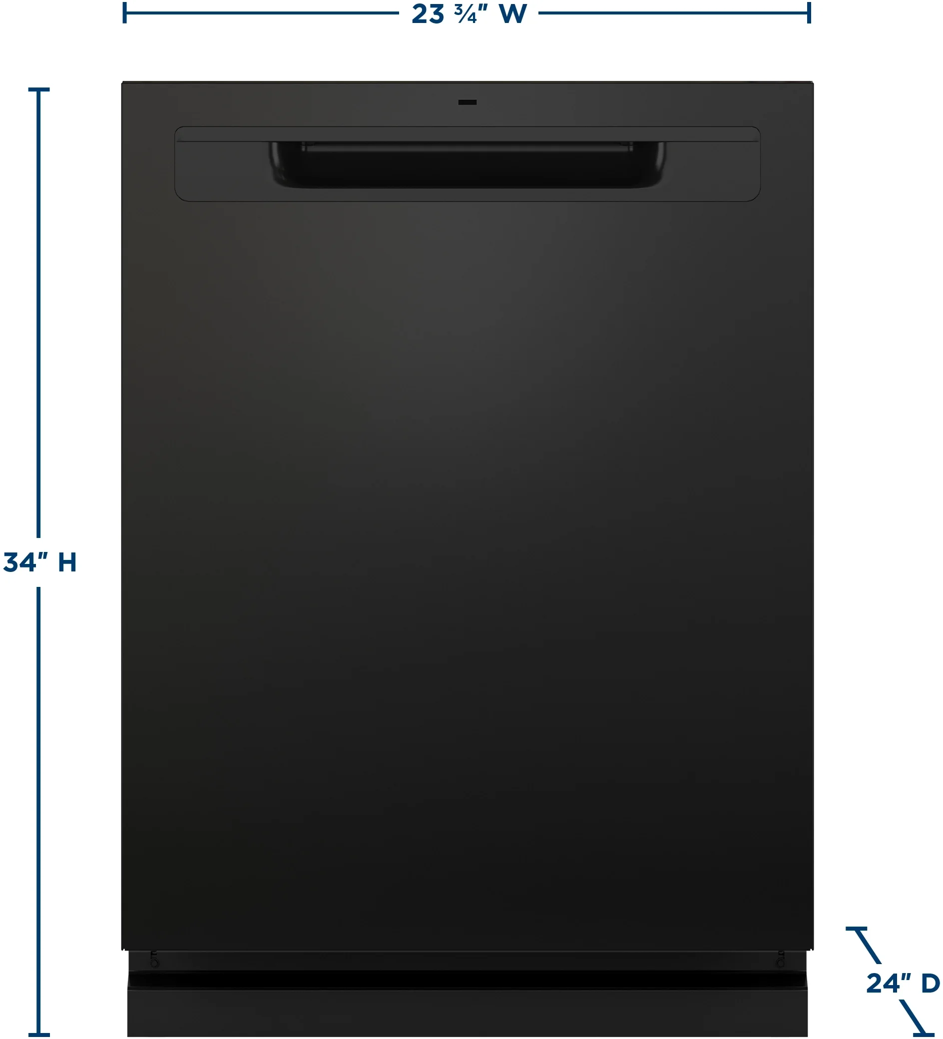 GE Top Control with Stainless Steel Interior Dishwasher with Sanitize Cycle GDP670SGVBB