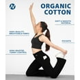 thumbnail image 3 of Cotton Bootcut Yoga Pants Size 10, Height: 5'0" - 5'2" | 28" Inseam Black, 3 of 6