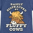 thumbnail image 3 of Instant Message - Fluffy Cows - Toddler And Youth Girls Short Sleeve Graphic T-Shirt, 3 of 6