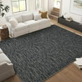 thumbnail image 2 of YUSAZENS 5x7 Modern Washable Area Rug, Soft Non-Slip Bedroom Carpet, Dining Room Rug, Black, 2 of 6