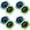 Blue 4 Packs, variant on CozyFiel Sink Drain Strainer, Flower Shape Silicone Filter for Kitchen Sink, Green, Shown in Use
