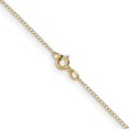 thumbnail image 3 of Diamond2Deal 14K Yellow Gold Carded .5 mm Curb Chain Necklace for Women 16", 3 of 6