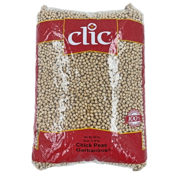 Clic Dried Chick Peas (Garbanzo Beans) - 25 lbs.