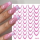 thumbnail image 4 of Pegatinas para uñas para decoración de uñas, pegatinas para uñas para mujeres, pegatinas para uñas de color sólido, pegatinas para uñas con degradado francés, pegatinas adhesivas para uñas en la parte, 4 of 4