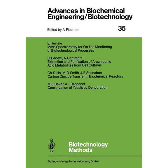 Advances in Biochemical Engineering & Bi Biotechnology Methods, Book 35, (Paperback)