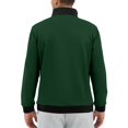 thumbnail image 4 of WTOBBY Men's Quarter Zip Collared Sweatshirt, Casual Long Sleeve Pullover with Pockets, Athletic Workwear Style Comfort,Dark Green M, 4 of 7