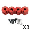 thumbnail image 1 of Paquete de 2-4 4x RC Hex Wheel Hubs Drive Adaptador para SCX10 CC01 1/10 RC Car 10mm Rojo 3 piezas, 1 of 8