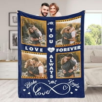 Custom Blanket with Picture Text Customized Photo Throw Blanket for Adult, Kids Personalized Family Photo Blanket for Mom, Dad, Grandma, Grandpa, Memorial Gifts for Christmas, Anniversary, Birthday