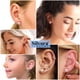 thumbnail image 4 of Pendientes de corazón inicial de Silvora, tachuelas de plata esterlina hipoalergénicas para mujer, diminuta letra V, dijes de oreja, regalo de joyería para cumpleaños, día de la madre, 4 of 8