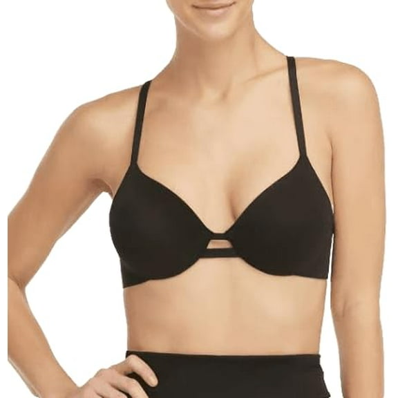 SPANX Womens' Swim Convertible Bra Bikini Top, Black, 38B