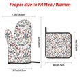 thumbnail image 2 of Balery Christmas Elements Pattern Oven Mitts and Pot Holders 4 pcs Set, Kitchen Oven Glove High Heat Resistant 500℉ Oven Mitts with Non-Slip Silicone Surface, 2 of 6
