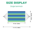 thumbnail image 2 of Double Hammock Comfortable for Hanging Sturdy 440lbs Capacity Hammock for Camping Outside Garden Outdoor Indoor Patio Backyard, Blue Green, 2 of 7