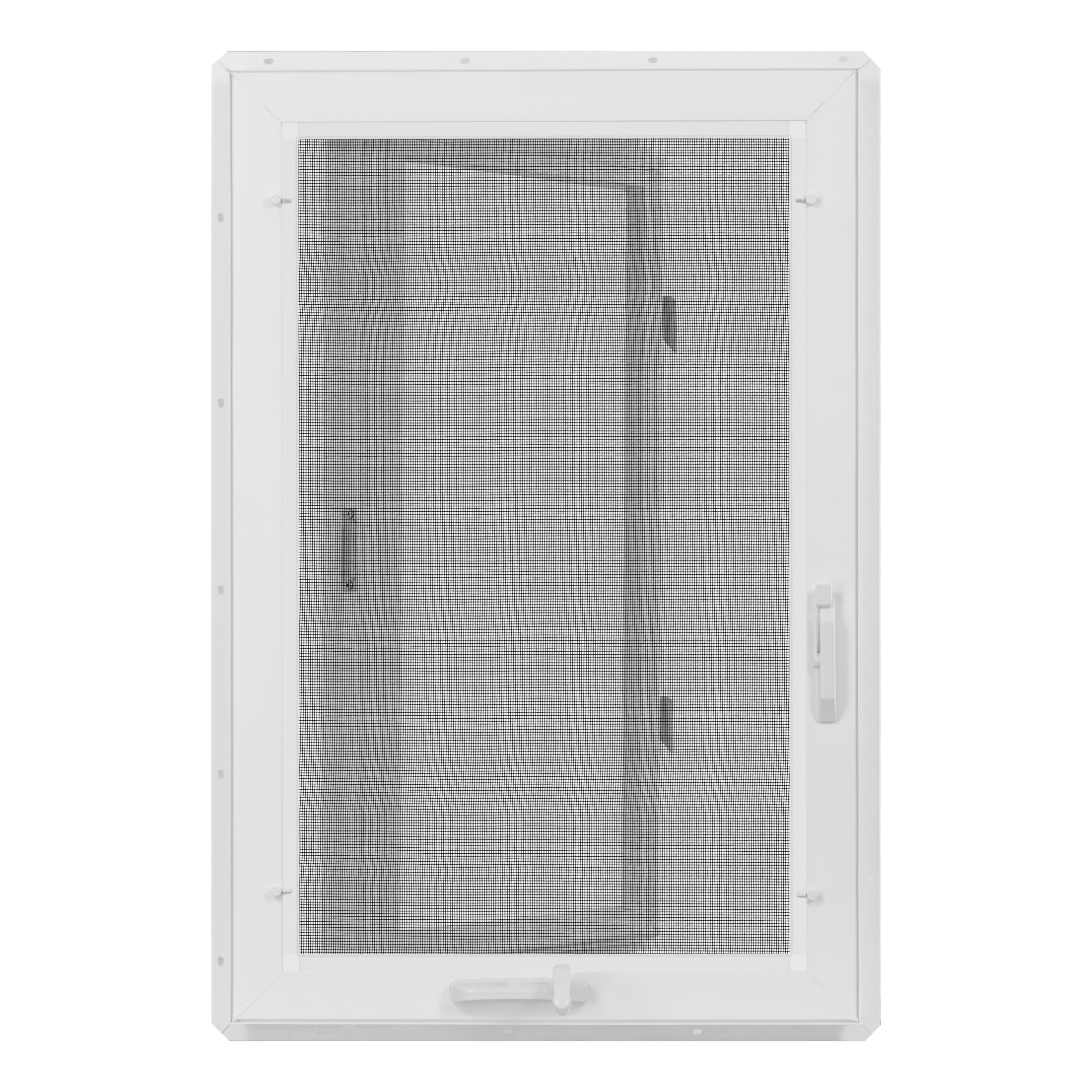 24 in. x 36 in. White Vinyl Double-Pane Insulated Left-Hand Casement Window with Screen