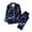 C172/Navy, variant on XIYON Womens Pajama Sets Women Pajamas Matching Set Holiday Pajamas Women's Classic Button Down Long Satin Pajama Set With Pockets Comfy Pjs Outfits