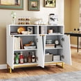 thumbnail image 7 of Kadyn Modern Sideboard Buffet Cabinet with 4 Doors and Adjustable Shelves, Kitchen Buffet Cabinet for Dining Room, Kicthen, Living Room, Restaurant, White, 7 of 7
