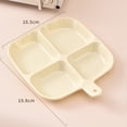 thumbnail image 5 of Shoreew Divided Plate Easy to Clean Reusable Food Plate Four Compartments Design Sauce Dish for Home Kitchen, 5 of 7